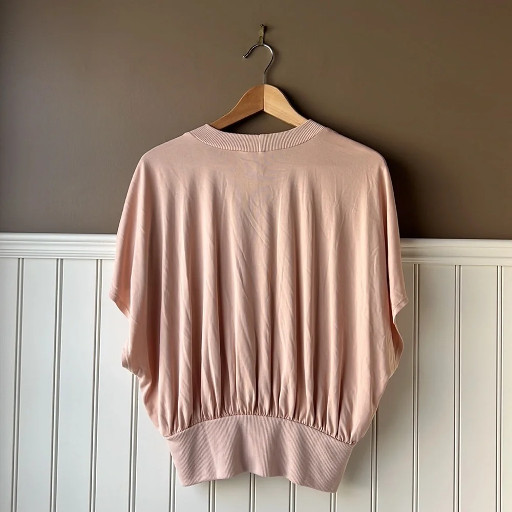 BCBGMAXAZRIA Pink Wrap Top Size Medium - Picture 8 of 12